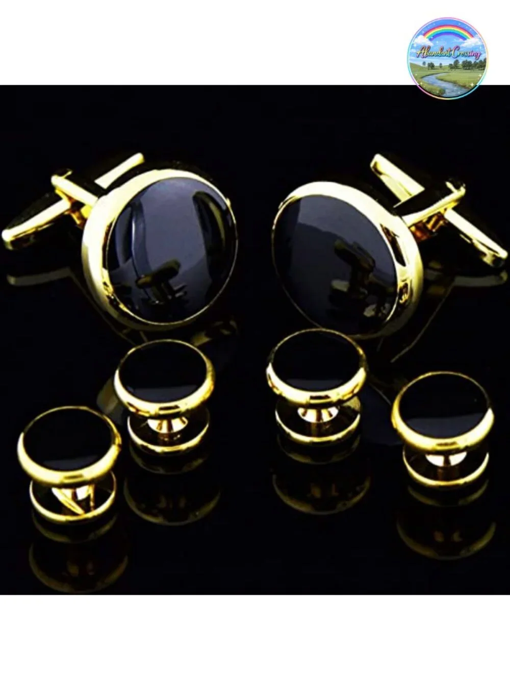 Men's Cufflinks & Tuxedo Studs Set - 316L Stainless Steel Formal Wedding